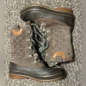 Clarks Outdoor Thinsulate Lined Snow Boots 6 Tan Faux Fur Womens